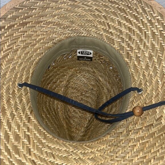 Turner Tan and Black Wide-Brimmed Straw Hat - Picture 3 of 4